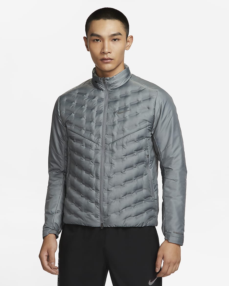 Grey nike running jacket hotsell